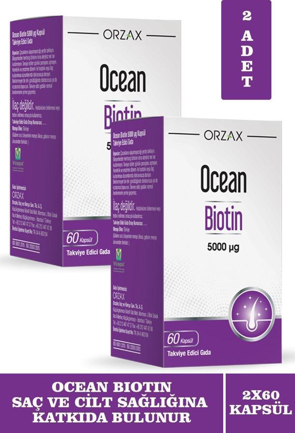 Ocean Biotin 5000 mcg 60 Kapsül 2 Adet - Image 1