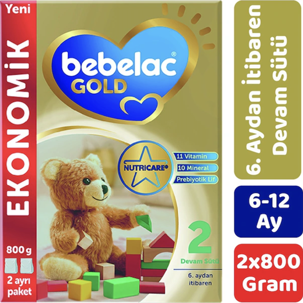 Bebelac Gold 2 Devam Sütü 800 gr 2 Adet - Image 1