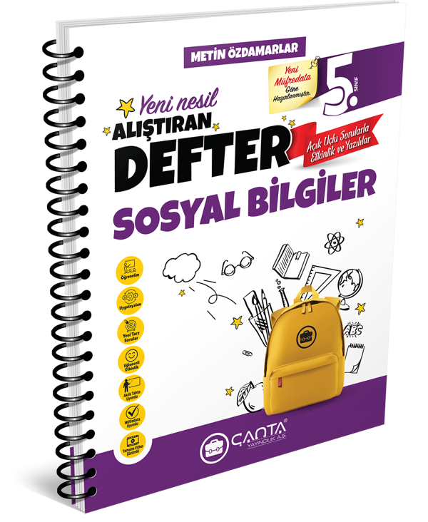 Çanta Yayınları 5. Sınıf Sosyal Bilgiler Alıştıran Defter 2024 - 2025 - Çanta Yayınları - Image 1