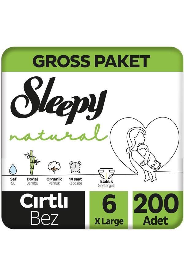Sleepy Natural Gross Paket Bebek Bezi 6 Numara Xlarge 200 Adet - Image 1