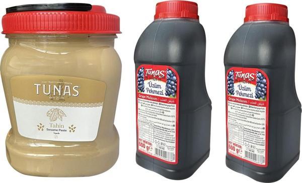 Tunas Üzüm Pekmezi 1200 gr + Tahin 1200 gr  - Image 1