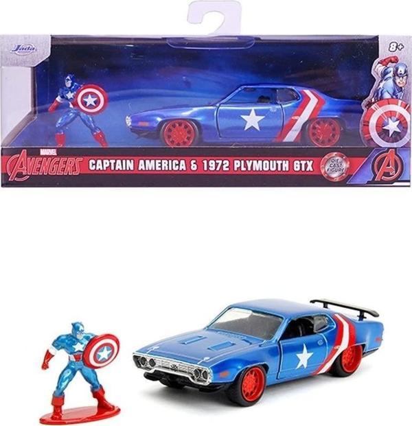253223024 Jada Marvel Captain Amerika 1:32 1971 PLYMOUTH GTX - Image 1