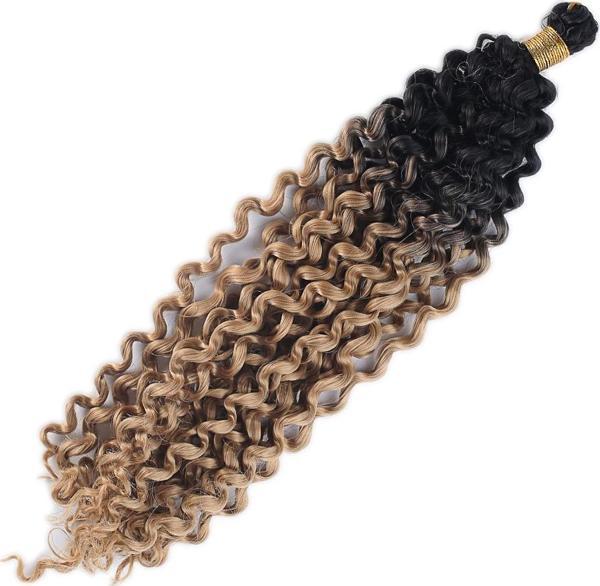  Afro Dalgası Saç - Siyah Karamel Ombreli - Image 1