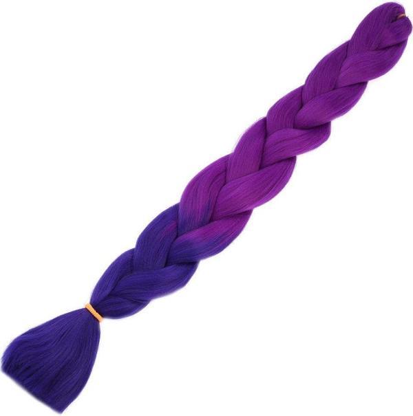  Afrika Örgülük Sentetik Ombreli Saç 100 Gr. - Açık Mor / Koyu Mor - Image 1