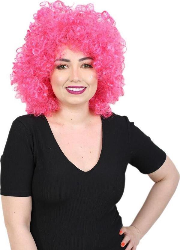  Animasyon Parti Ve Palyaço Peruğu - Neon Pembe - Image 1