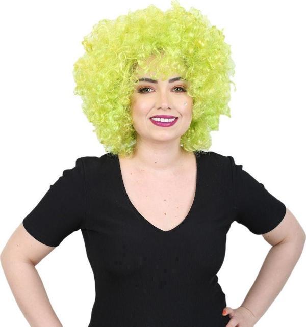  Animasyon Parti Ve Palyaço Peruğu - Neon Yeşil - Image 1