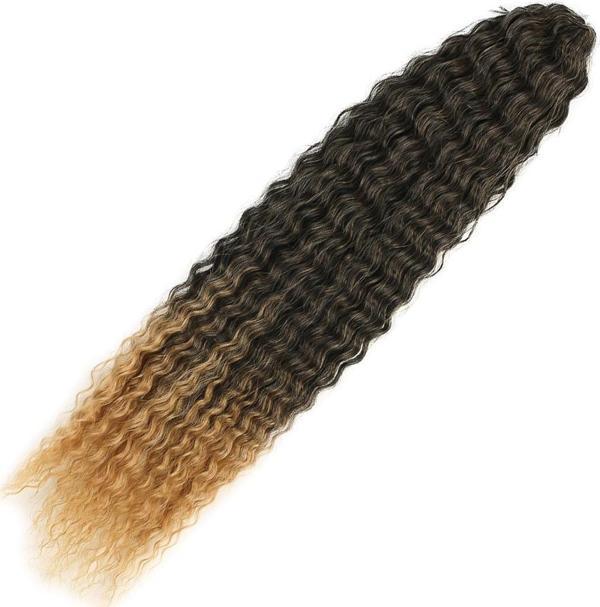  Brazilian Afro Dalgası Saç - Siyah / Karamel Ombreli - Image 1