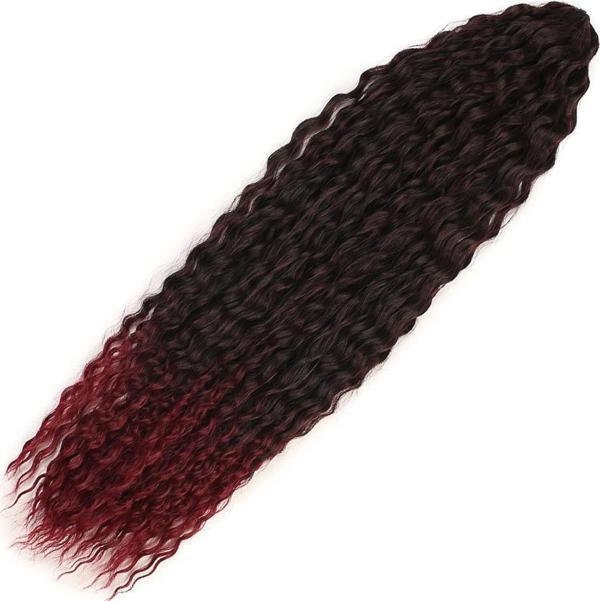  Brazilian Afro Dalgası Saç - Siyah / Kızıl Ombreli - Image 1