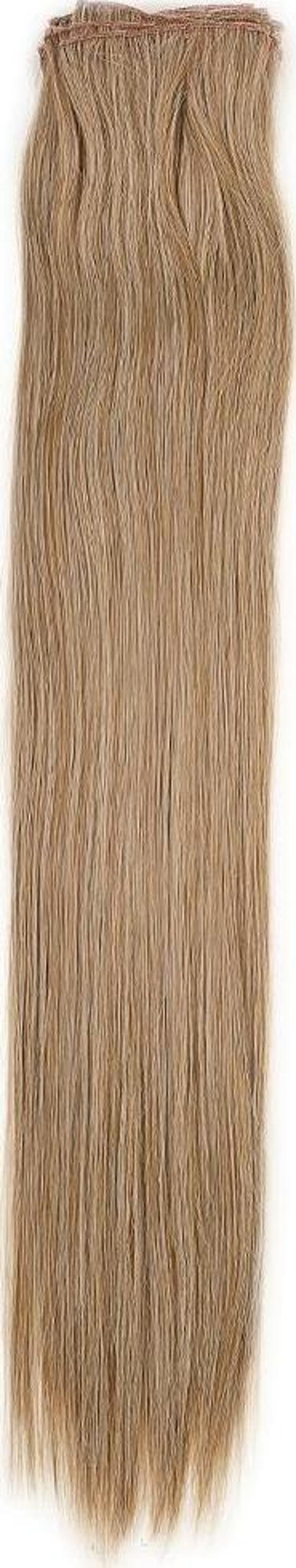  Fiber Sentetik Düz 8 Parça Çıt Çıt - Karamel Platin Röfleli - Image 1