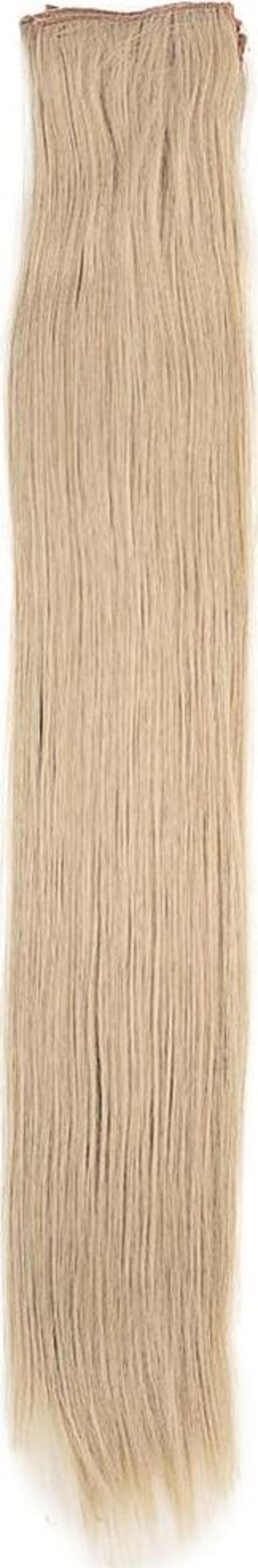  Fiber Sentetik Düz 8 Parça Çıt Çıt - Kumral Beyaz Platin Röfleli - Image 1