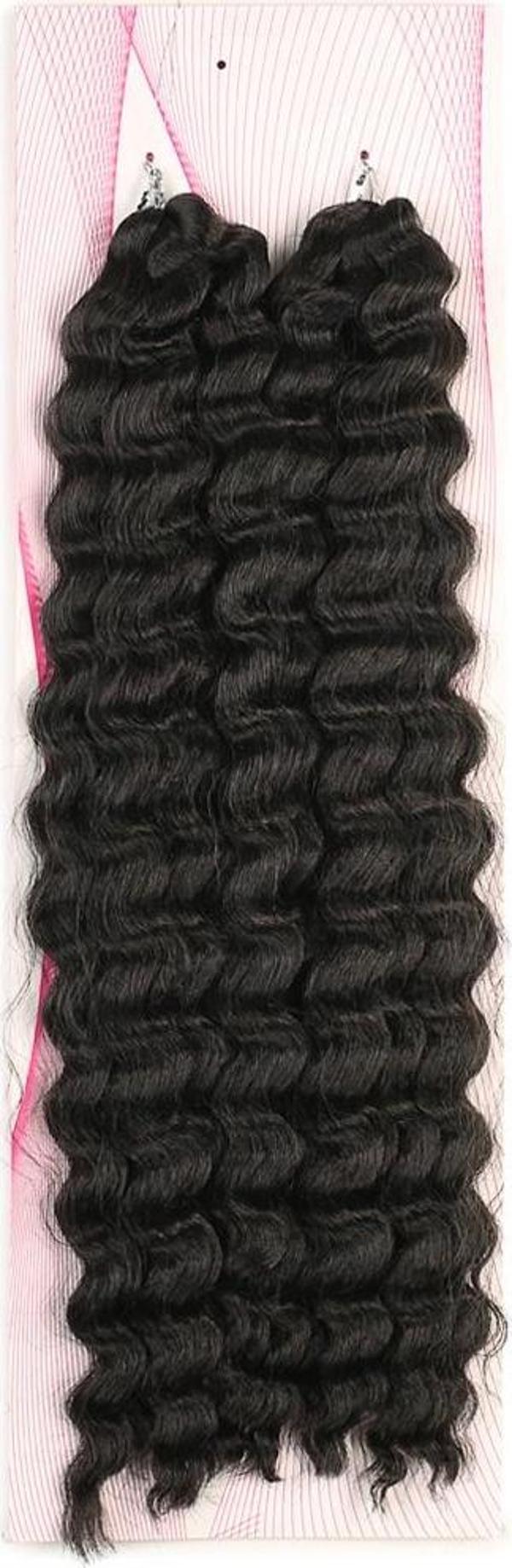  Nice Bulk Afro Su Dalgası Saç - Koyu Kestane - Image 1
