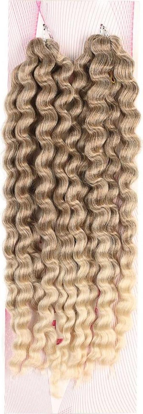  Nice Bulk Afro Su Dalgası Saç - Küllü Kumral / Platin Ombreli - Image 1