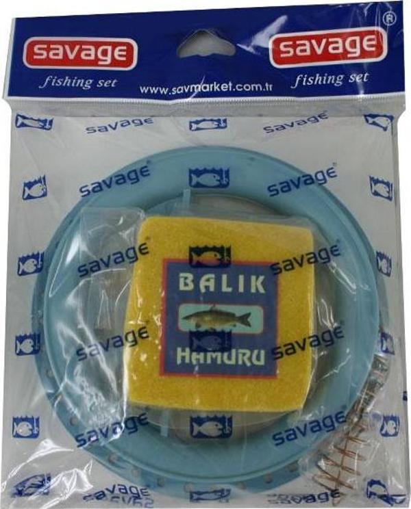 Savage Büyük Kasnaklı 4 İğneli Yaylı Hamurlu - Sazan El Oltası Takımı - Image 1