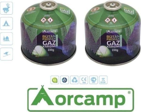 Orcamp Kolay Outdoor Orgaz Kartuş Siboplu Kts 230 Gr Tüp ( 2 Li Avantaj Paket) Kış Kampı - Image 1
