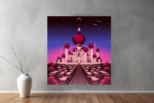 Dekoratif Çizim Kare KanvasTablo 13  - Image 1