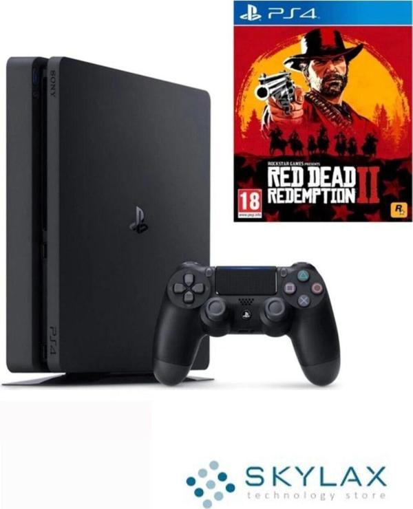Sony Ps4 Slim 1 Tb Oyun Konsolu + Ps4 Red Dead Redemption 2 - Image 1