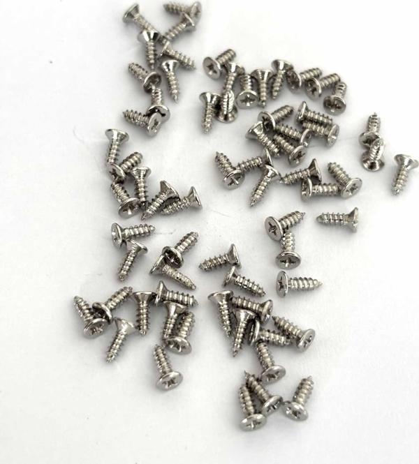 100 ADET 6,5 MM MİNİ HOBİ VİDASI NİKEL - Image 1