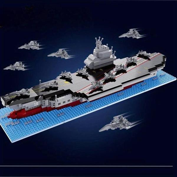 Fujian Savaş Gemisi 3D BUILDING BLOCKS 869 Parça 6+ YAŞ Puzzle Tekne Gemi Hediye - Image 1