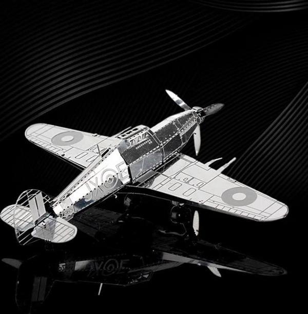 DIY 3D Metal Puzzle Japon Savaş Uçağı Hawker Hurricane Hediyelik Maket - Image 1