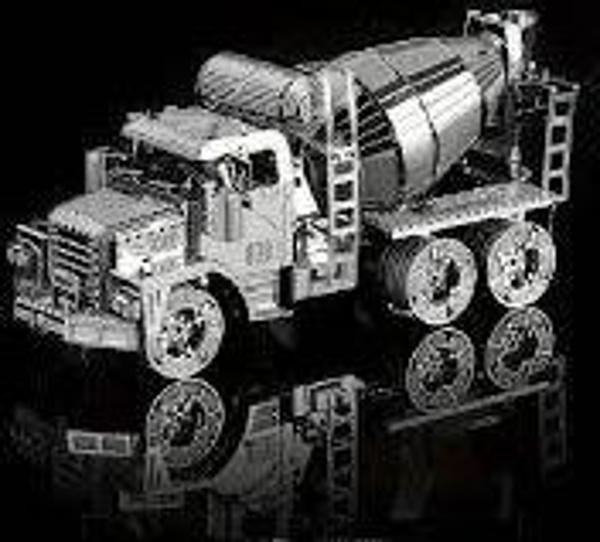 DIY 3D Metal Puzzle Mixer truck ÇİMENTO KAMYONU 85 Parça Hediyelik Maket 14+yaş - Image 1