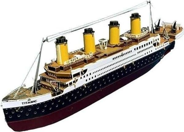 TİTANİC RENKLİ 3D Metal Maket Bulmaca Puzzle model kitleri DIY 14+ Yaş 59+ parça - Image 1