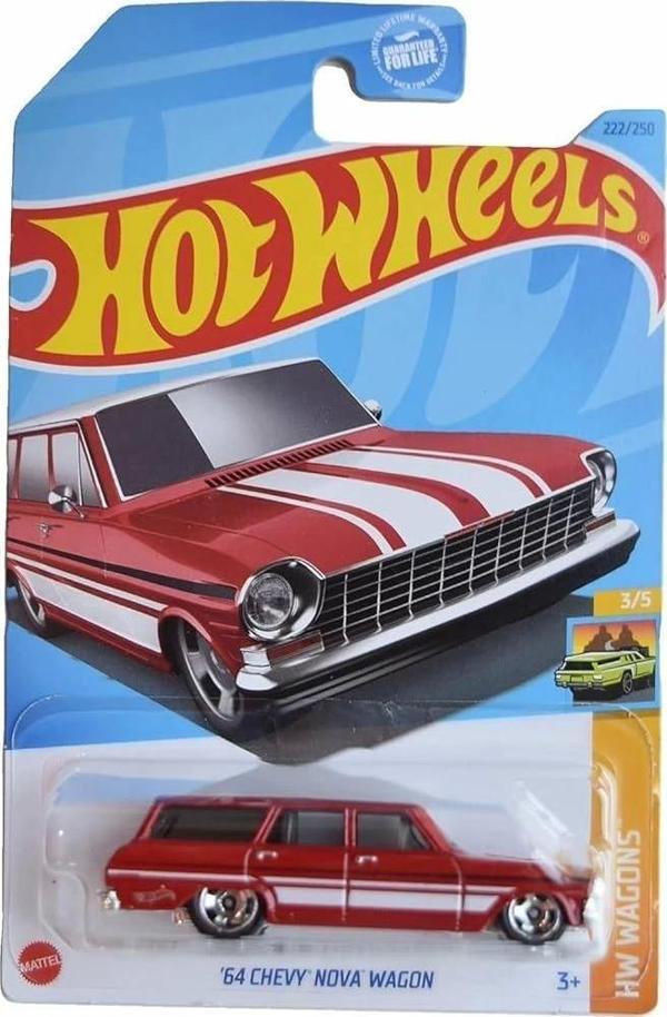 Hot Wheels Tekli Arabalar 64 Chevy Nova Wagon HKH70 - Image 1