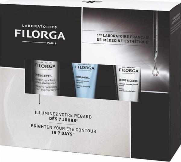 Filorga Aydınlatıcı Cilt Bakım Seti Optim Eyes Hydra Hyal Cream Scrub Detox - Image 1