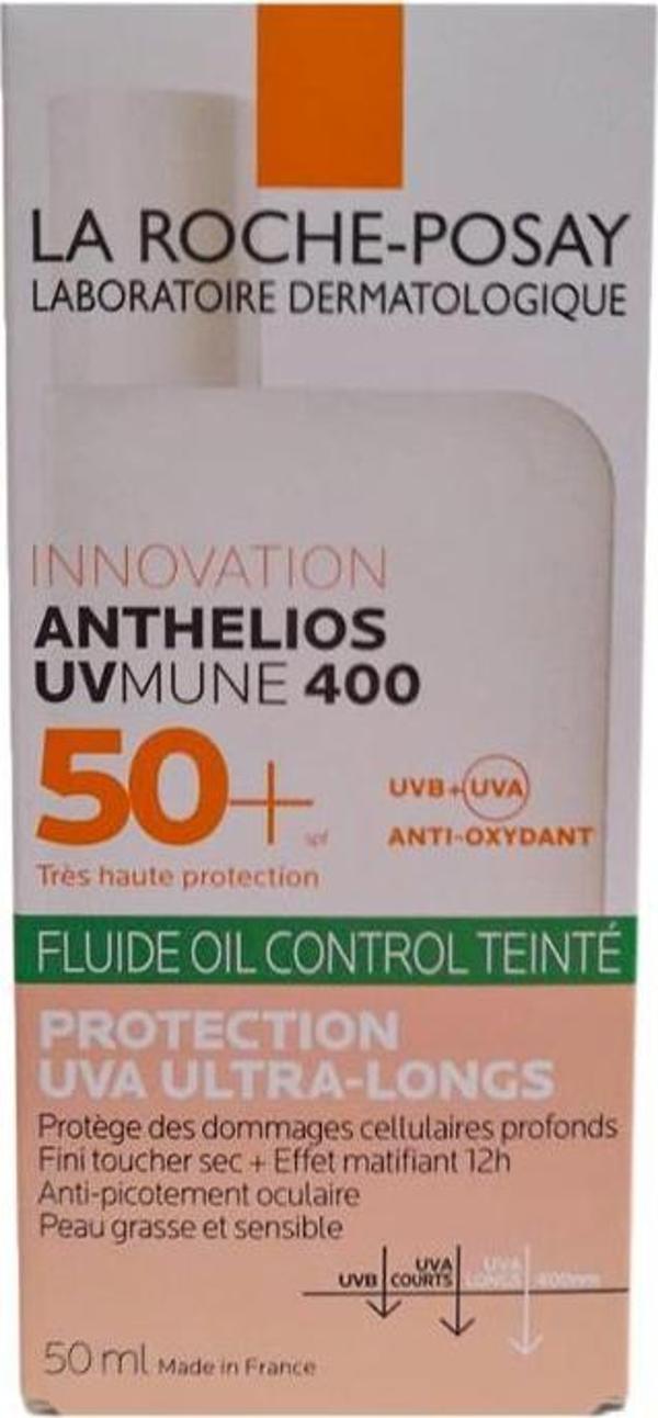 Anthelios UVMUNE 400 Oil Control Tinted Fluid SPF50+ Renkli Güneş Kremi 50ml - Image 1