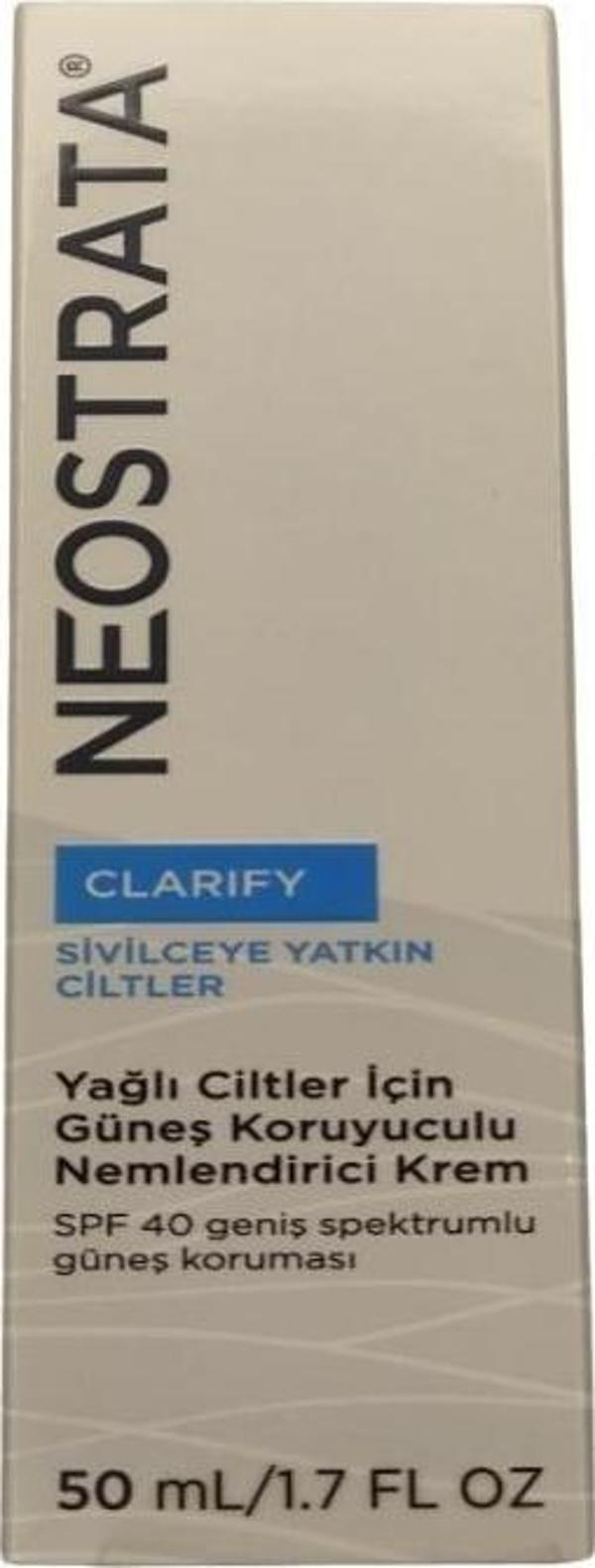 Clarify Güneş Koruyuculu Nemlendirici Krem SPF40 50ml - Image 1