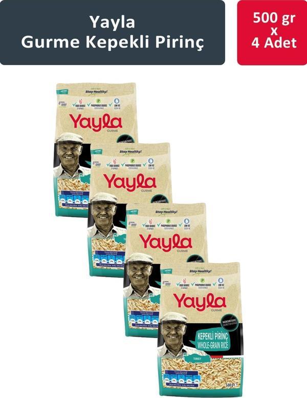 Yayla Gurme Kepekli Pirinç 500 gr x 4 Adet - Image 1