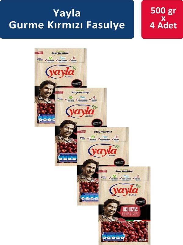 Yayla Gurme Kırmızı Fasulye 500 gr x 4 Adet - Image 1