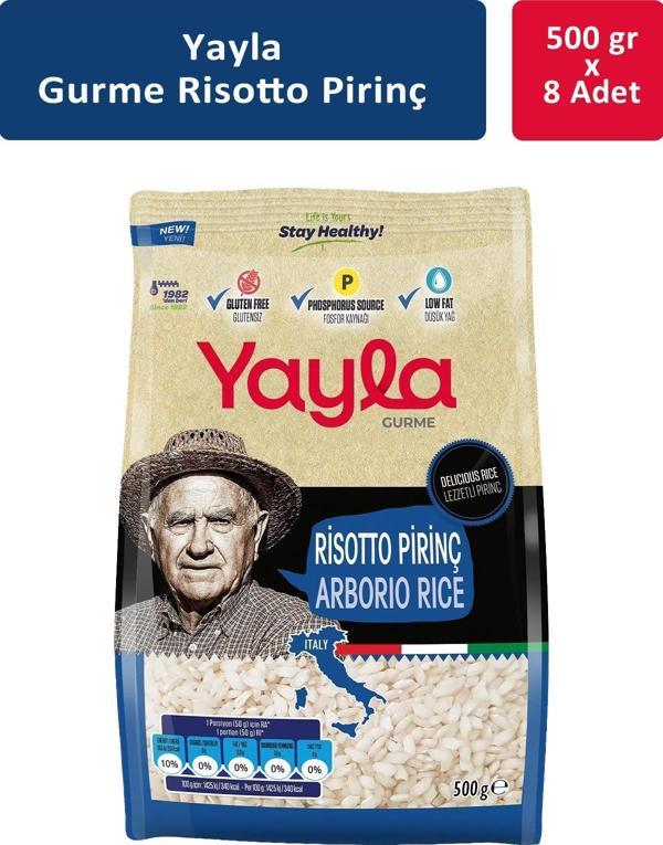 Yayla Gurme Risotto Pirinç 500 gr x 8 Adet - Image 1