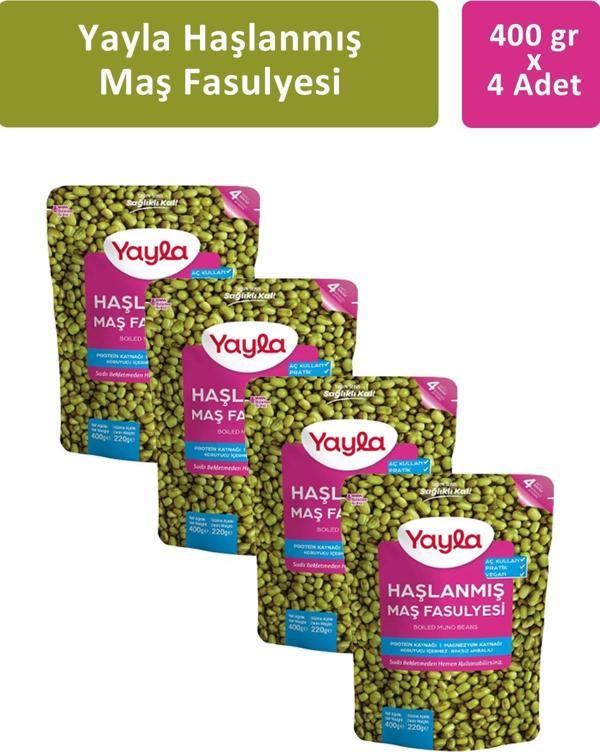 Yayla Haşlanmış Maş Fasulyesi 400 gr x 4 Adet - Image 1