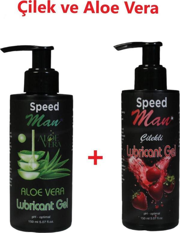 Speed Man Speedman Çilekli Lubricant Jel 150Ml + Speedman Aloe Vera Lubricant 150Ml - Image 1