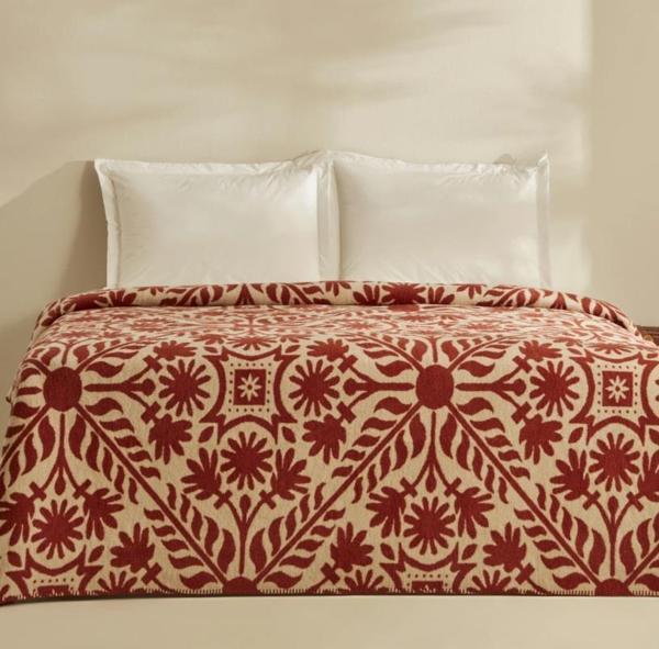 Karaca Home Velma Çift Kişilik Pamuklu Battaniye Terracota  - Image 1