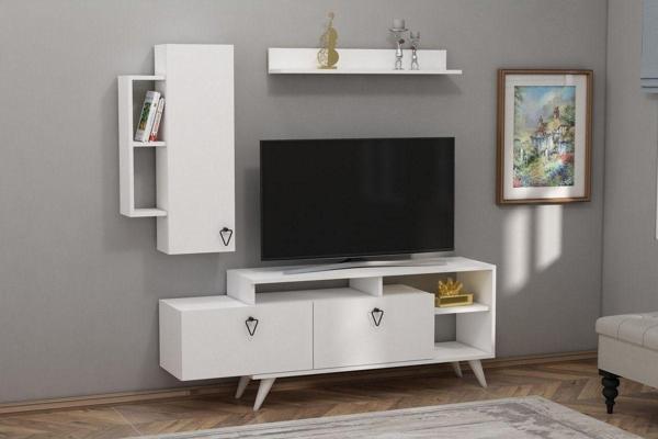 Derya Dekor Clara Tv Ünitesi Beyaz - Image 1