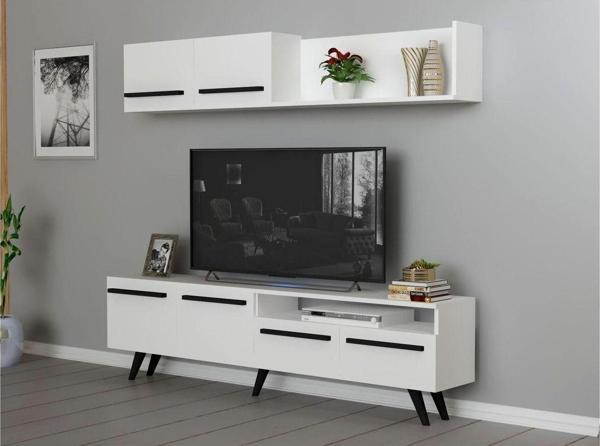 Derya Dekor Mono Tv Ünitesi Beyaz - Image 1