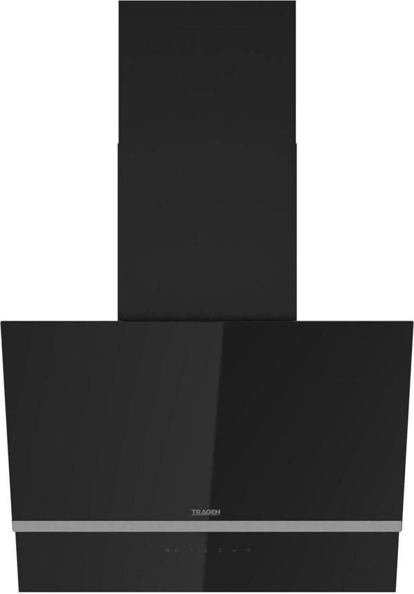 Tragen F600 Duvar Tipi 60 cm Eğimli Siyah Cam Davlumbaz - Image 1