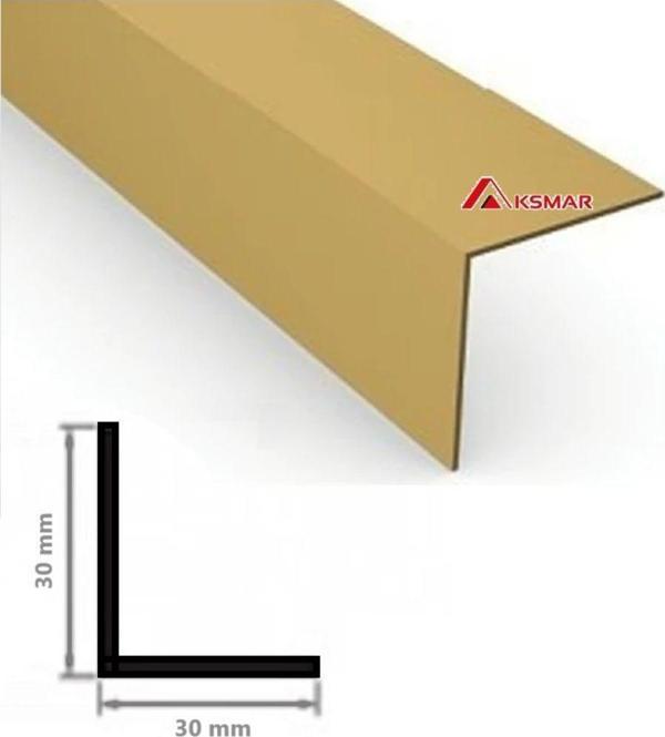 Plastik Köşebent 30x30 mm Açık Kahve (6 adet 2 mt Boyunda) - Image 1