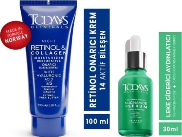 Todays Clinicals Onarıcı Krem 100ml+%5 Niacinamide + Aydınlatıcı Serum + Centella Asiatica + Zinc Pca - Image 1