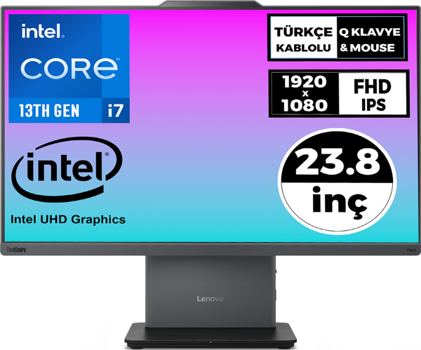 Lenovo ThinkCentre Neo 50a 24 G5 i7-13620H 64GB 1TB SSD 23.8" FHD W11P All In One Pc 12SC000KTR 036 - Image 1