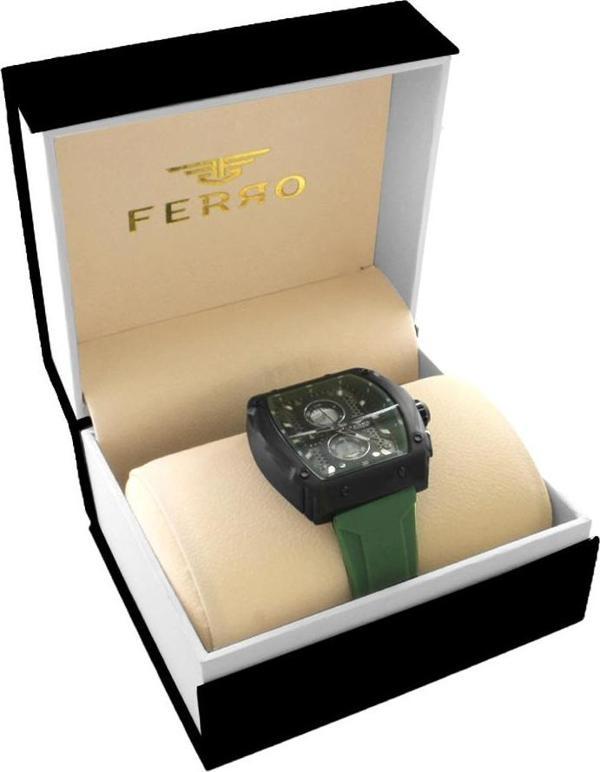 Ferro Asker Yeşili Silikon Kordunlu Erkek Kol Saati TH-FM31351DWT-ZF2 - Image 1
