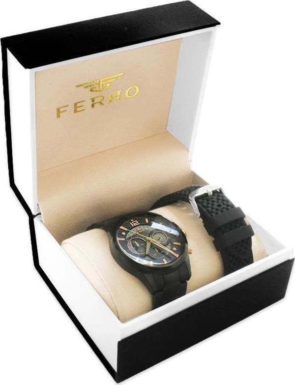 Ferro Çelik-Silikon Değiştirebilir Çift Kordunlu Erkek Kol Saati TH-FM31320AWT-G - Image 1