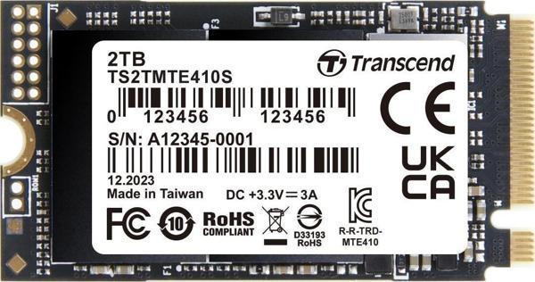 Transcend TS2TMTE410S 2TB Gen4x4 3D TLC DRAM-less 22x42 M.2 NVMe SSD - Image 1