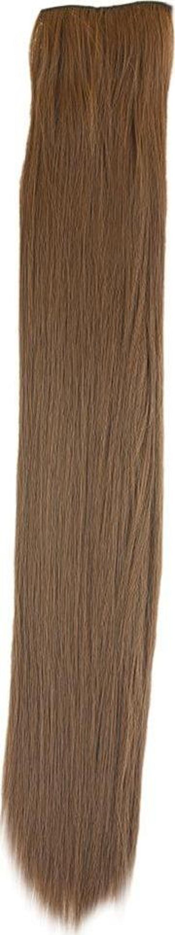  Fiber Sentetik Düz 8 Parça Çıt Çıt - Kumral - Image 1