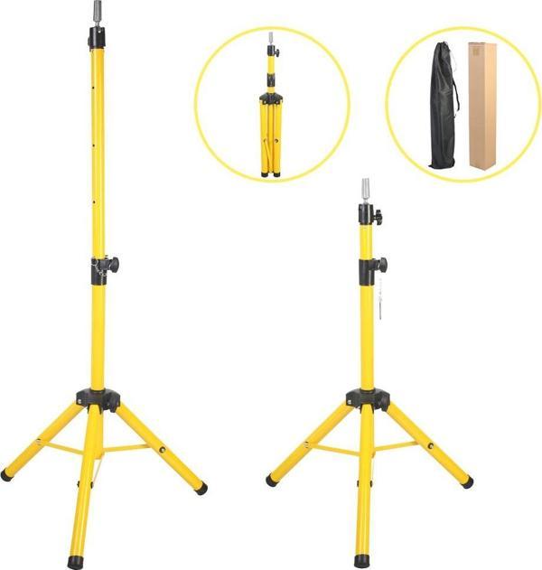  Kuaför Eğitim Mankeni İçin Metal Tripod - Sari + Taşıma Çantası - Image 1