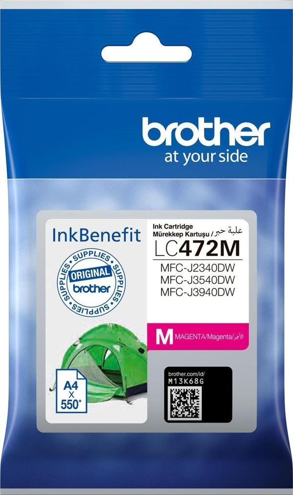Brother LC472M Magenta Kırmızı 550 Sayfa Kartuş MFC-J2340-J3540-J3940 - Image 1