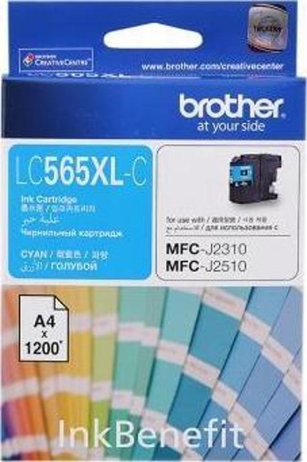Brother LC565XLC Cyan Mavi 1.200 Sayfa Kartuş MFC-J3520-J3720 - Image 1