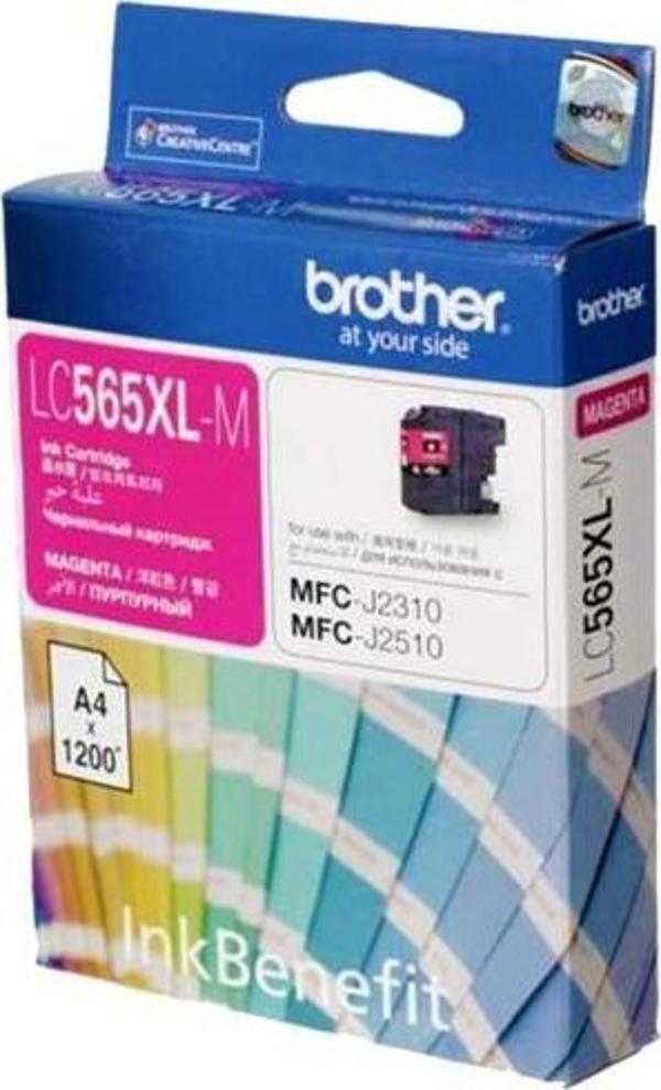 Brother LC565XLM Magenta Kırmızı 1.200 Sayfa Kartuş MFC-J3520-J3720 - Image 1