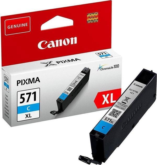 Canon CLI-571XL C Cyan Mavi Yüksek Kapasiteli Mürekkep Kartuş TS5050-9050 - Image 1